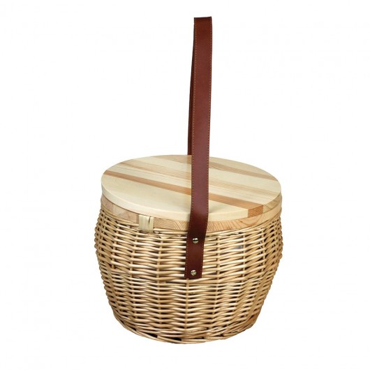 Promotional Wicker Basket With Handle Side View